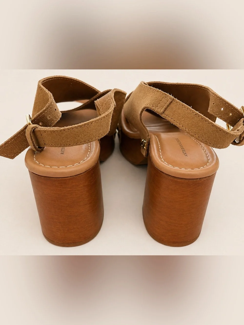 Anthropologie Studded Wood Platform Sandals
Size 39 (fits approx. US 8–8.5) - Picture 7 of 7